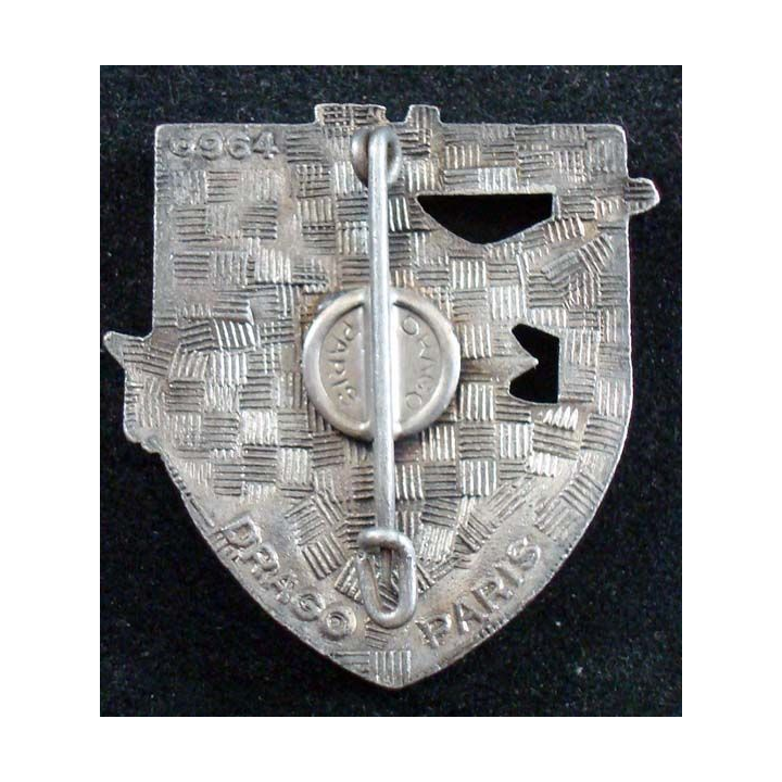 17° RA : insigne métallique du 1° groupe du 17° régiment d'artillerie de fabrication Drago G. 964 en émail