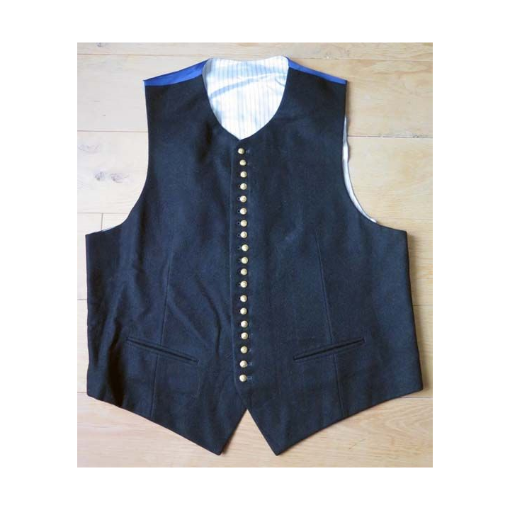 MILITARIA : Gilet d'arme de tenue de sortie d'officier du corps des Experts  avec 19 boutons réglementaires