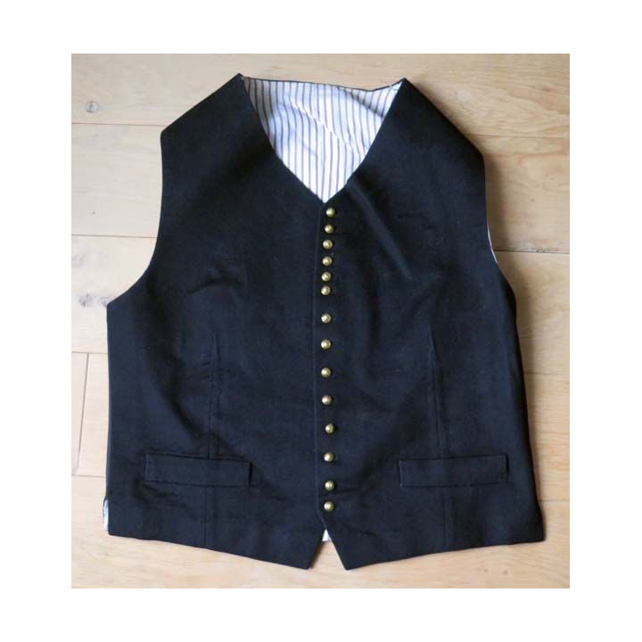 MILITARIA : Gilet d'arme de tenue de sortie d'officier des écoles  avec 14 boutons réglementaires