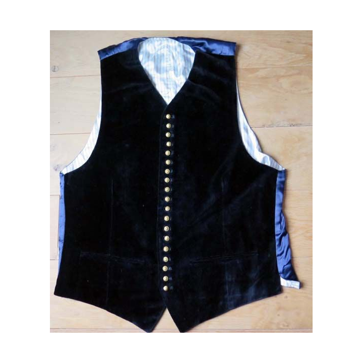 MILITARIA : Gilet d'arme de tenue de sortie d'officier du Génie avec 19 boutons réglementaires