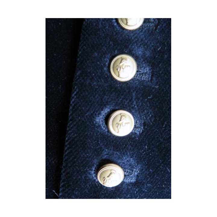 MILITARIA : Gilet d'arme de tenue de sortie d'officier du Génie avec 19 boutons réglementaires