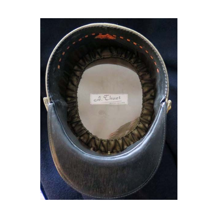 MILITARIA : Képi de Général de division K de fabrication Maître tailleur A. Thuet kaki foncé