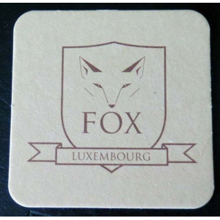 DESSOUS DE VERRE A BIÈRE : Dessous de verre à bière Fox Luxembourg 9,3 x 9,3 cm