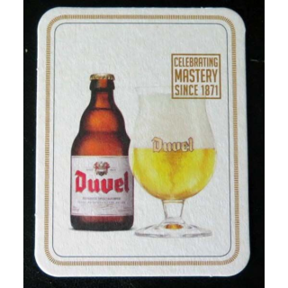 DESSOUS DE VERRE A BIÈRE : Dessous de verre à bière Duvel 9 x 11,5 cm