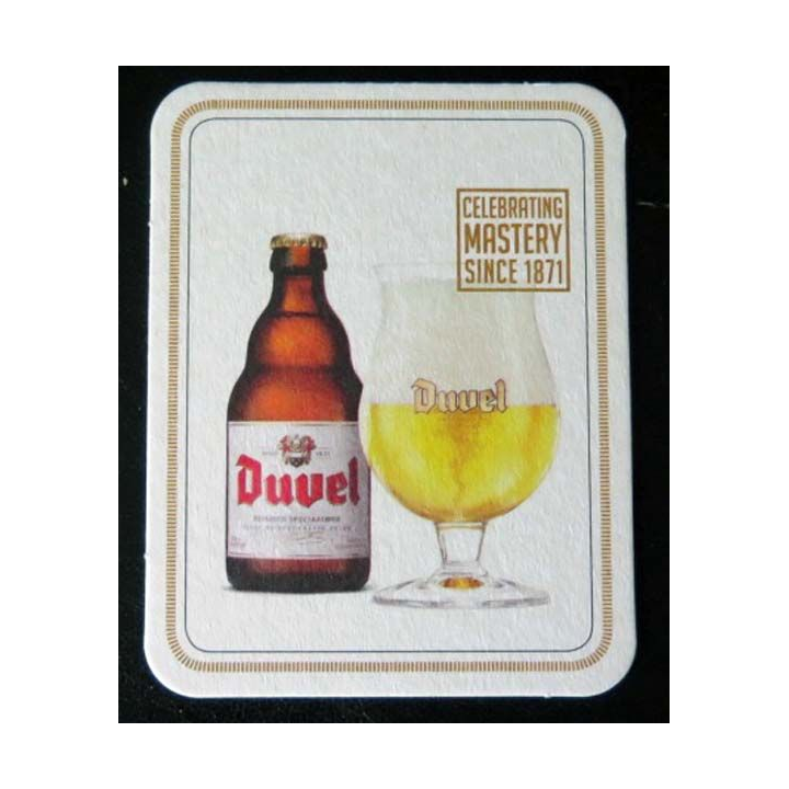 DESSOUS DE VERRE A BIÈRE : Dessous de verre à bière Duvel 9 x 11,5 cm
