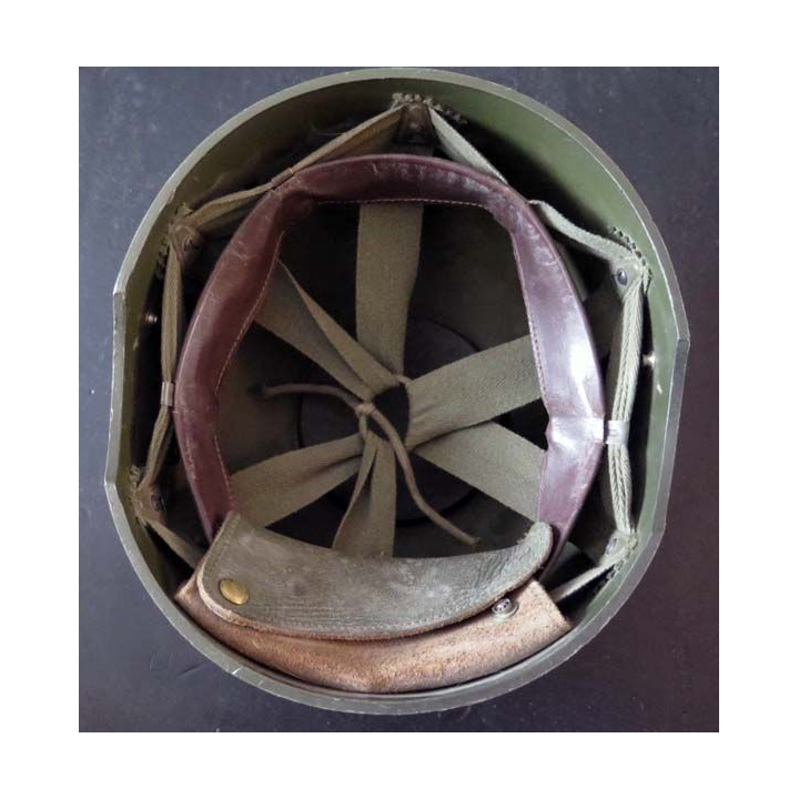 MILITARIA : Casque modèle 51 avec son sous casque de chars
