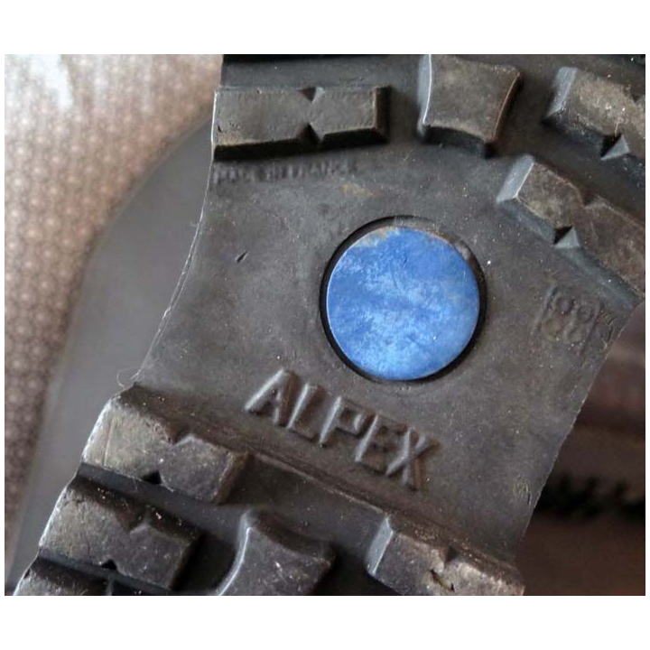 POMPIERS : paire de bottes de pompiers en cuir de taille 43 Alpex n° 1058