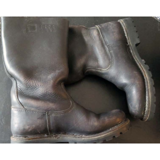 POMPIERS : paire de bottes de pompiers en cuir de taille 43 Alpex n° 1058