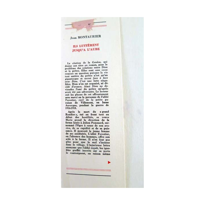 1. Ils luttèrent 
