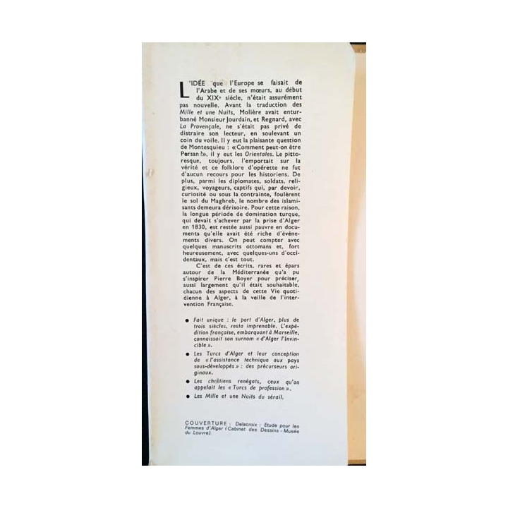 1. A Alger a la veille de l'intervention française de Pierre Boyer aux éditions hachette