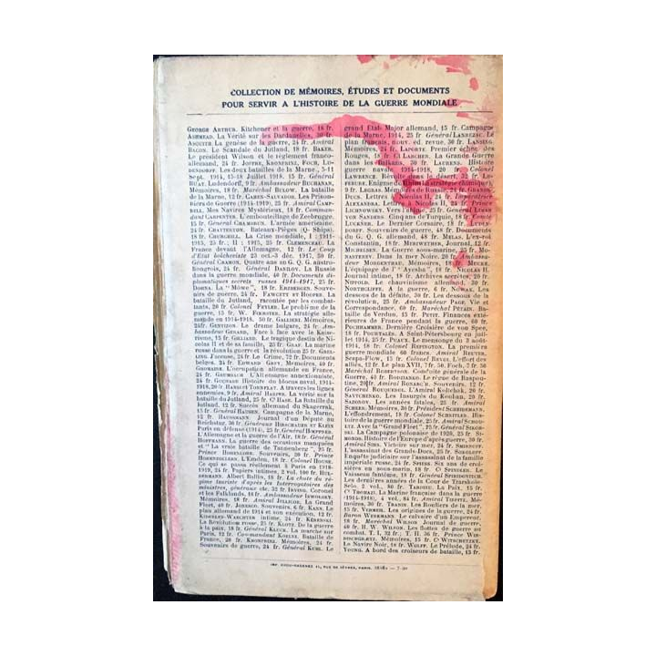 1. La division de fer 1914-1918 du Général H. Colin aux éditions payot