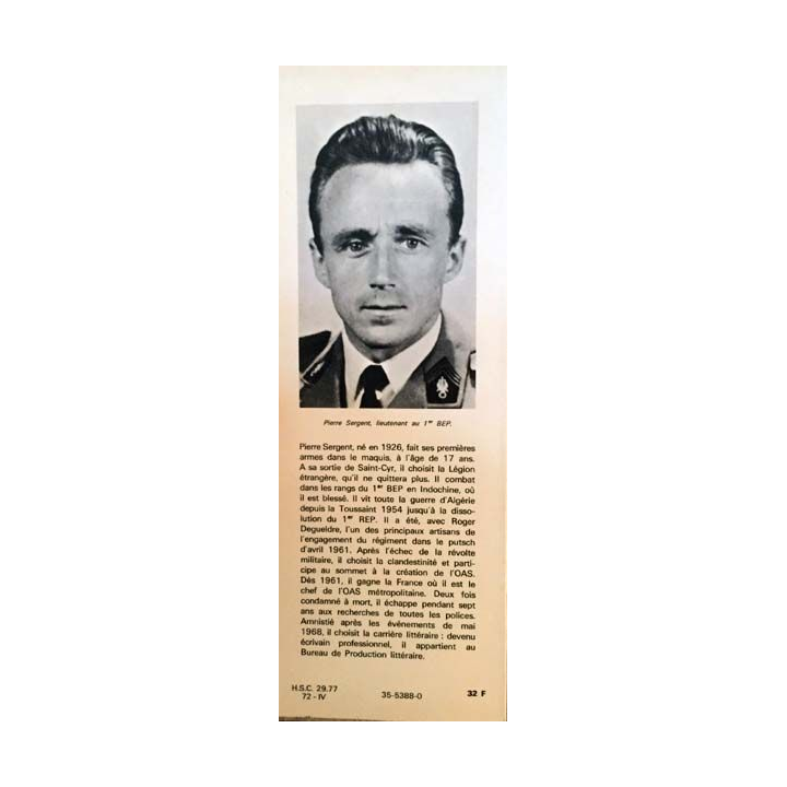 1. Je ne regrette rien de Pierre Sergent aux éditions fayard
