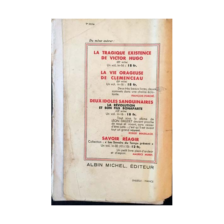 1. Le drame franco-allamand de Léon Daudet aux éditions Albin Michel
