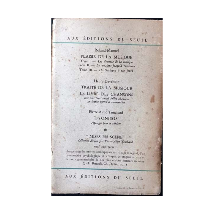 1. Plaisir de la musique Tome 3 De beethoven a nos jours de Roland-Manuel Edition du seuil