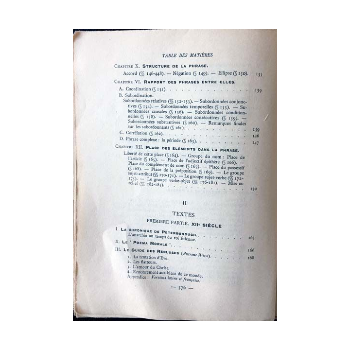 1. Manuel de l'Anglais au Moyen Age des origines au XIV siècle 1 Grammaire et texte de Fernand Mossé