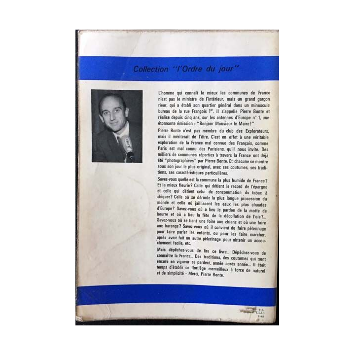 1. Bonjour monsieur Le Maire Le livre d'or des communes de France de P.Bonte Edition la table ronde