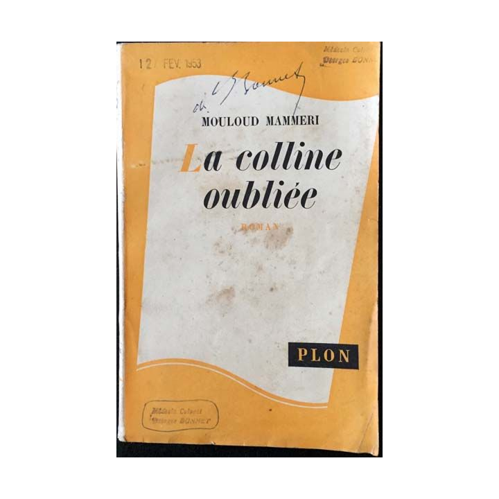 1. La colline oubliée de Mouloud Mammeri aux éditions plon
