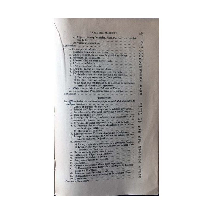 1. Mystique d'Orient et mystique d'Occident de R.Otto aux éditions payot