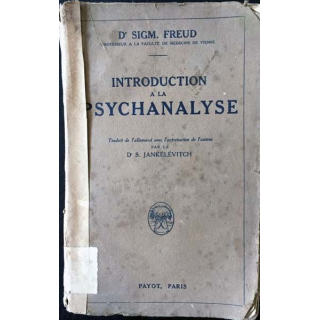 1. Introduction a la psychanalyse de Dr Sigm. Freud aux éditions payot