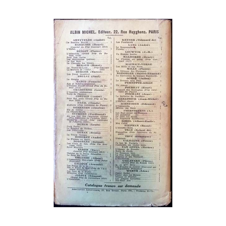 1. Le réveil des morts de Roland Dorgeles aux éditions Albin Michel