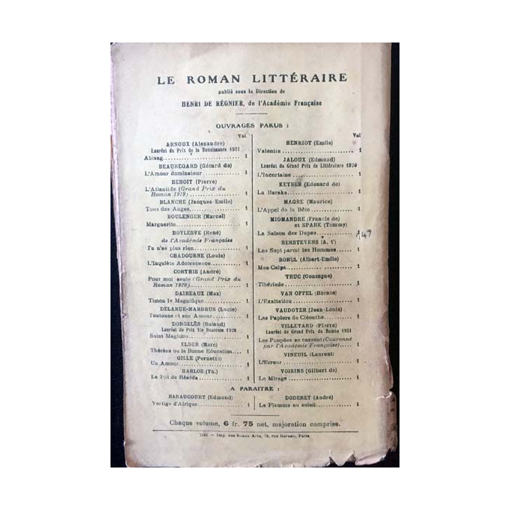 1. Saint Magloire de Roland Dorgeles aux éditions Albin Michel