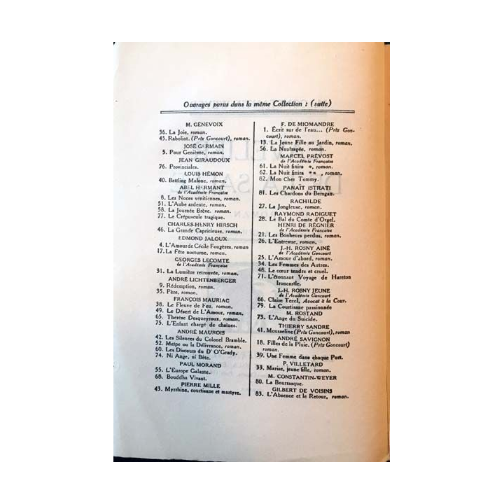 1. Cavelier de la salle de M. Constantin-Weyer aux éditions J. Ferenzi et fils
