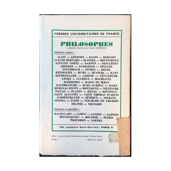 1. Heidegger sa vie, son oeuvre avec un exposé de sa philosophie de Pierre Trotignon