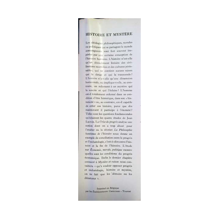 1. Histoire et mystère de Jean Lacroix aux éditions casterman