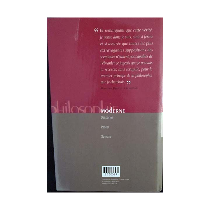 1. Philosophie moderne Descartes Pascal Spinoza aux éditions France-loisirs
