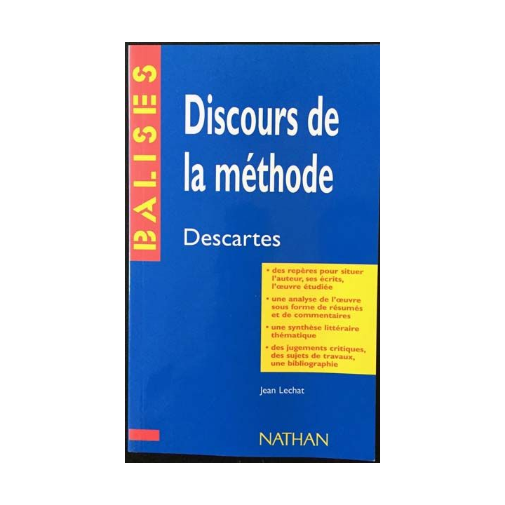 1. Discours de la méthode Descartes de Jean Lechat aux éditions Nathan