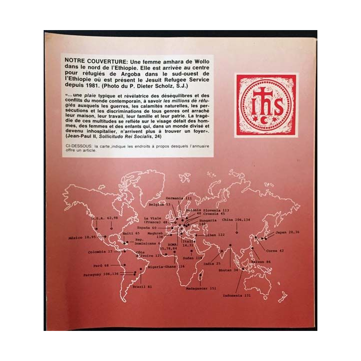 1. Jésuites Annuaire de la compagnie de Jésus 1989 aux éditions de la Curie Généralice S.J