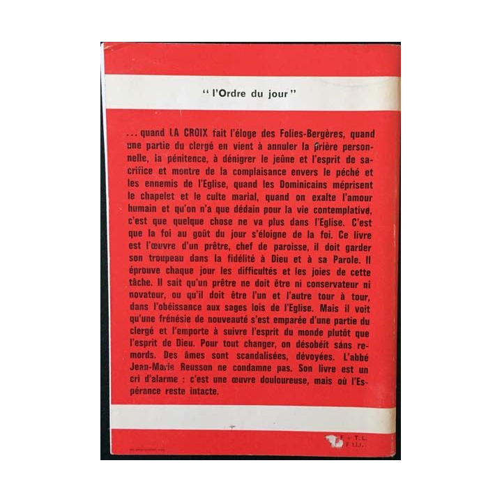 1. La Foi au goût du jour de Jean-Marie Reusson aux éditions la table ronde 1965