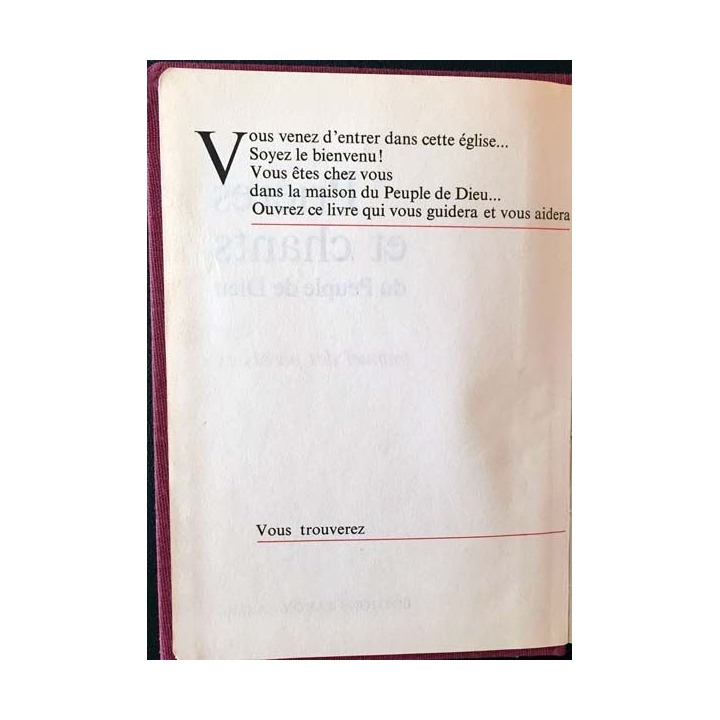 1. Prières et chants du peuple de Dieu manuel des paroisses aux éditions tardy
