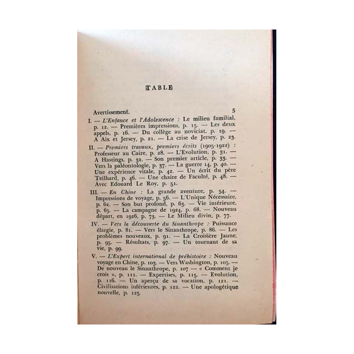 1. La vie et l'âme de Teilhard de Chardin de Nicolas Corte aux éditions Arthème Fayard 1957