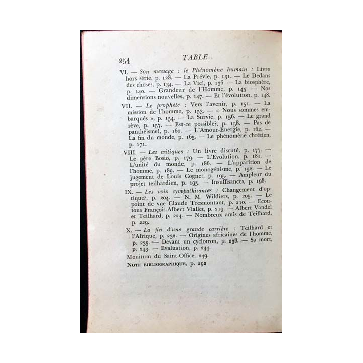 1. La vie et l'âme de Teilhard de Chardin de Nicolas Corte aux éditions Arthème Fayard 1957