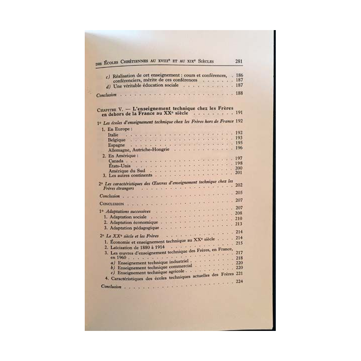 1. L'Enseignement Technique chez les Frères des Écoles Chrétiennes au XVIIIe / XIXe siècles de André Prévot