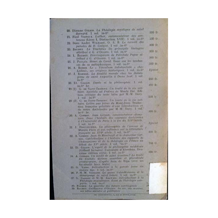 1. Christianisme et philosophie de Étienne Gilson aux éditions J.Vrin 1949