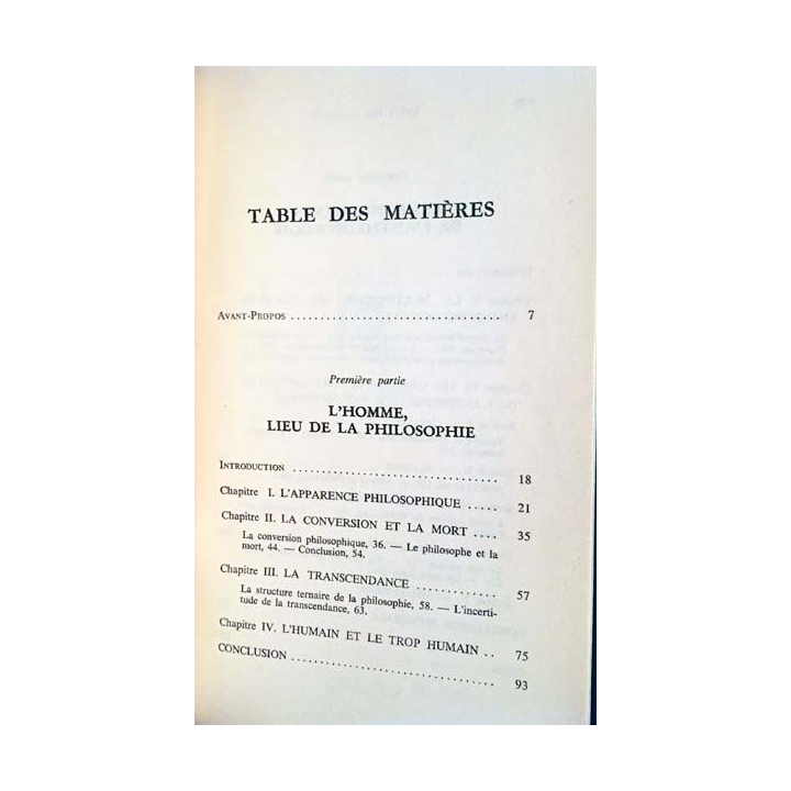 1. Comprendre l'homme I- Introduction à une anthropologie philosophique de J-Y Jolif Edition du Cerf