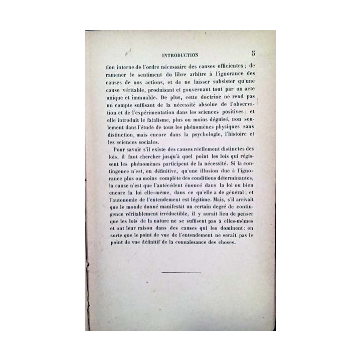 1. De la contingence des lois de la nature de Emile Boutroux aux éditions Félix Alcan