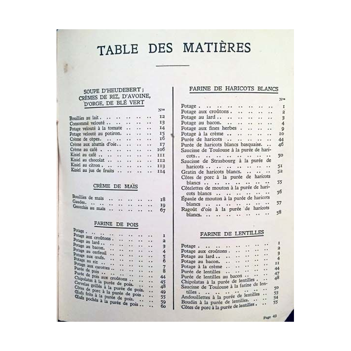 1. Quelques recettes Heudebert