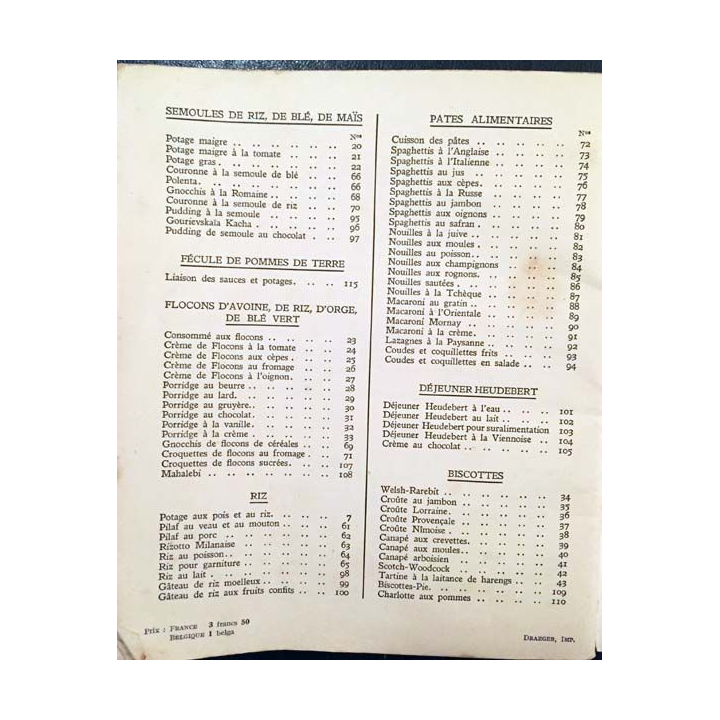 1. Quelques recettes Heudebert