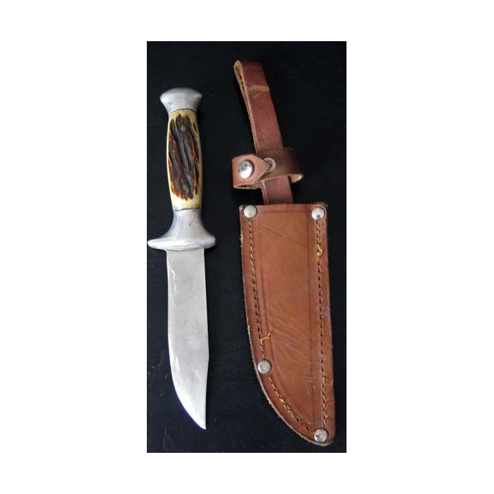 Poignard scout de longueur 20 cm avec manche en corne ou en plastique 