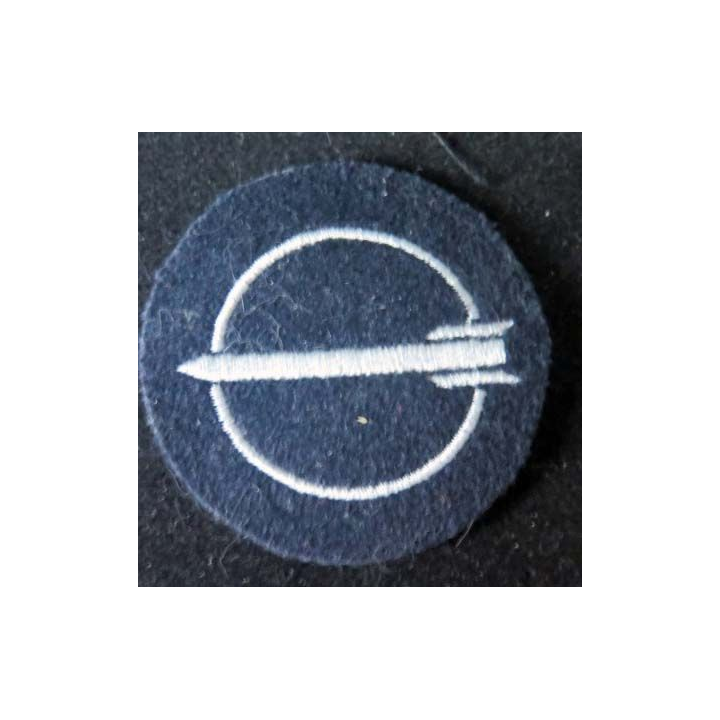 MILITARIA : insigne tissu allemand d'opérateur de missiles de diamètre 5 cm
