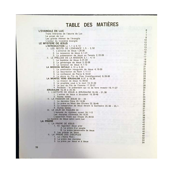 1. Cahiers Evangile - 5 - Pour lire l'Evangile selon saint Luc de Augustin George aux éditions du Cerf