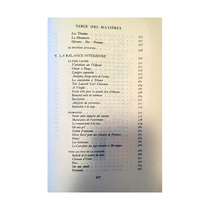 1. Oeuvres capitales IV Le berceau et les muses de Charles Maurras aux éditions Flammarion 1954