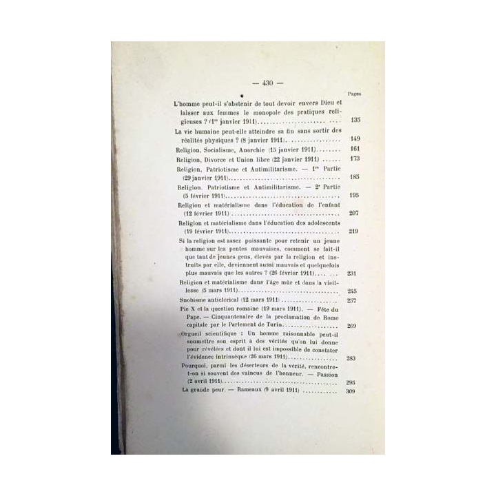 1. Les droits de Dieu et les devoirs de l'homme - Conférences aux hommes d'Alger de Monseigneur Bollon