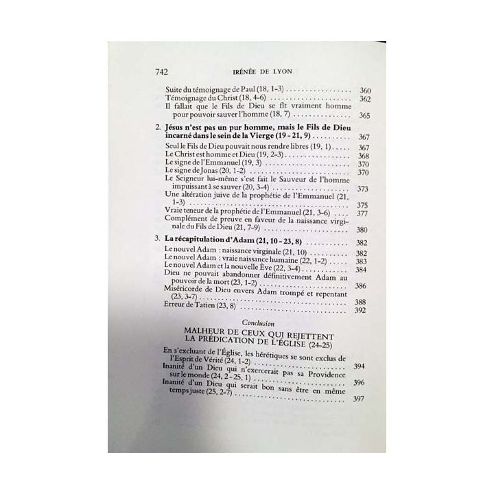 1. Contre les Hérésies - Dénonciation et réfutation de la gnose au nom menteur aux éditions du Cerf