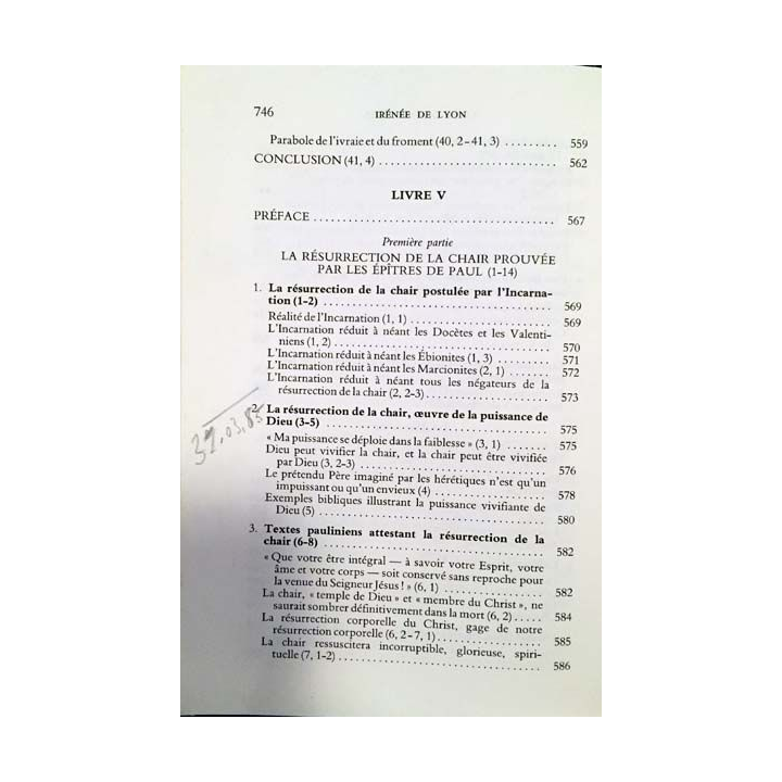 1. Contre les Hérésies - Dénonciation et réfutation de la gnose au nom menteur aux éditions du Cerf