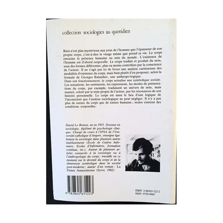 1. Corps et sociétés - Essai de sociologie et d'anthropologie du corps de David Le Breton