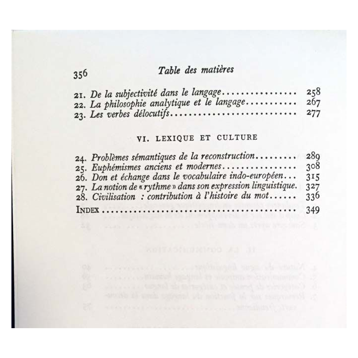 1. Problème de linguistique générale, 1 de Émile Benveniste aux éditions Gallimard 1966